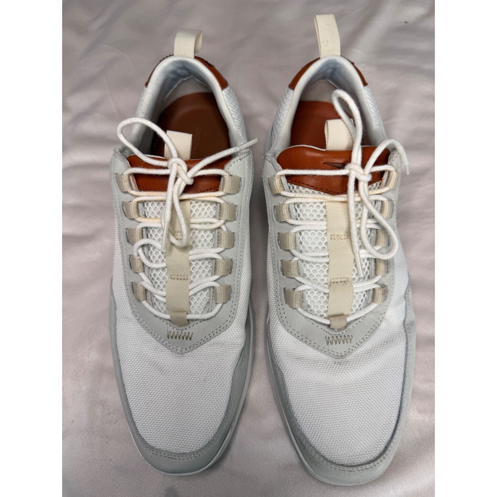 Wolf & Shepherd Crossover Victory Trainer White Tan Leather Mesh Sneakers 11